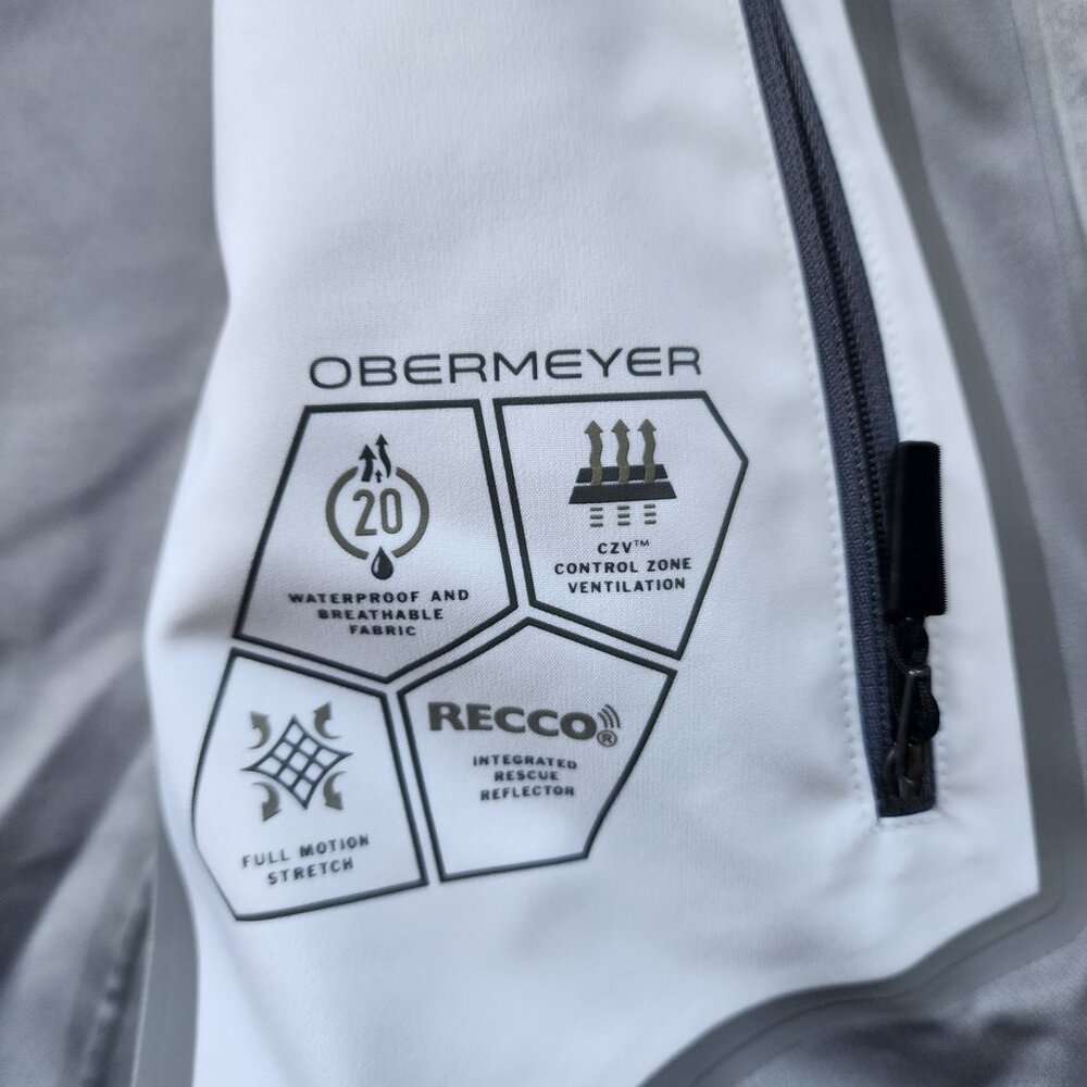 Men's white Obermeyer ski jacket size L - Picture 11 of 14